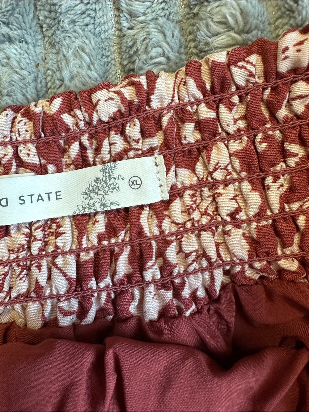 Altar’d State Rust Floral Tiered Maxi Skirt - Picture 5 of 8